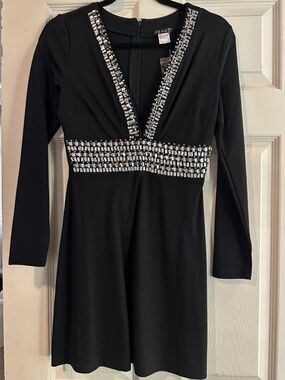Venus black dress with jewels